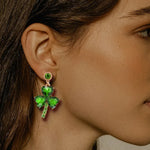 boucle d'oreille verte