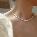 collier perle blanche