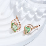 boucles d'oreille pierre verte