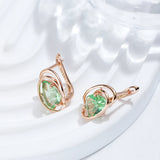 boucles d'oreille pierre verte