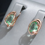 boucles d'oreille pierre verte