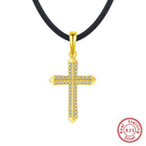 collier homme croix or