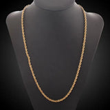 collier or pour homme