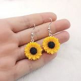 boucle d'oreille tournesol