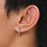 boucle d'oreille acier inoxydable argent