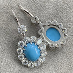 boucle d'oreille turquoise veritable