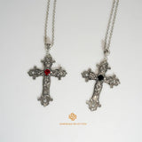 collier croix homme