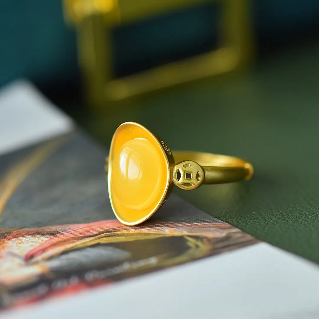 Bague ambre femme hotsell