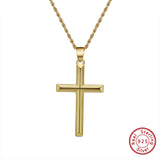 collier croix homme or