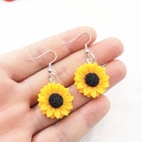 boucle d'oreille tournesol