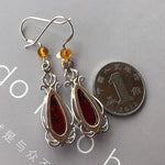 boucles d'oreilles ambre