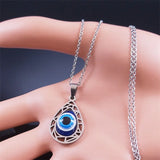 collier oeil bleu