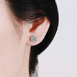 boucles d'oreilles puce diamant