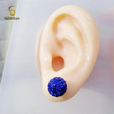 boucle d'oreille bleu electrique