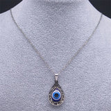 collier oeil bleu