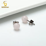 boucles d'oreilles quartz rose