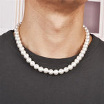 collier perles hommes