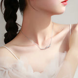 collier or blanc femme