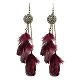 boucle d'oreille plumes