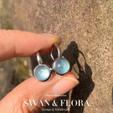 boucles d'oreilles aigue marine