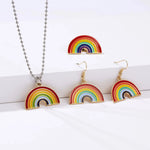 boucles d'oreille arc en ciel