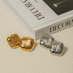 boucles d'oreilles plaque or