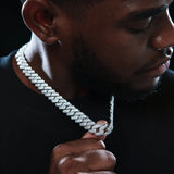 collier homme or blanc