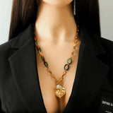 collier grosse maille femme