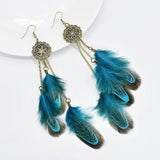 boucle d'oreille plumes