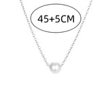 collier une perle blanche