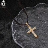 collier homme croix or