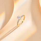 Attagems New 1ct Moissanite 10k 14k Yellow Gold Pear Shape Engagement Ring Promise Wedding Rings For Women Trends Jewelry Gift