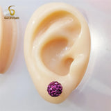 boucles d'oreille rose fushia