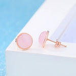 boucle d oreille quartz rose