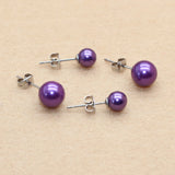 boucles d'oreilles violettes