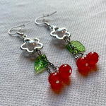 boucles d'oreilles cerises