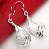 boucles d'oreilles pendantes argent