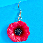 boucle d'oreille coquelicot