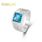 bague topaze bleue homme