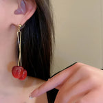 boucle d'oreille cerise