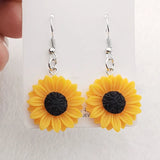 boucle d'oreille tournesol