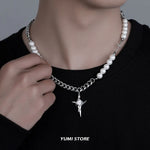 collier en perle pour homme