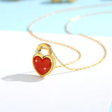 collier coeur rouge