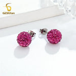 boucles d'oreille rose fushia