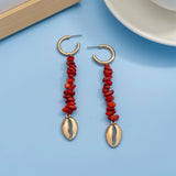 boucle d'oreilles corail