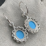 boucle d'oreille turquoise veritable