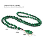 collier pierre verte