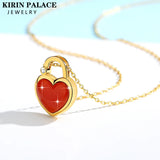 collier coeur rouge