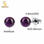 boucles d'oreilles amethystes