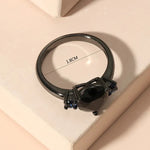 bague noire femme